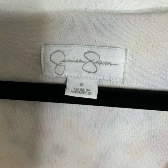 Jessica Simpson womens 6 midi floral vneck wrap belt elastic fabric dress spring - Picture 9 of 12